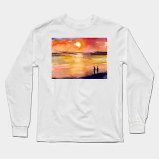 Sunset - Sunrise - Reflection - People Long Sleeve T-Shirt